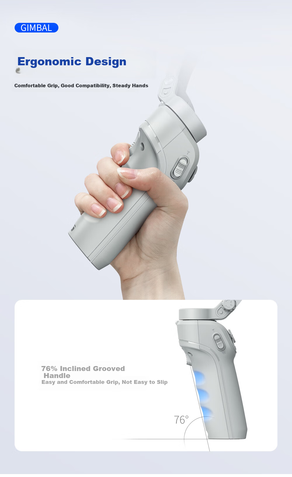 Tuoqi M01 Smartphone Gimbal Stabilizer Professional 3-Axis Anti-Shake All-Scenario Tracking Live Streaming Vlog Tool Smart Handheld Gimbal AI Tracking Eight Modes Standard Edition 15