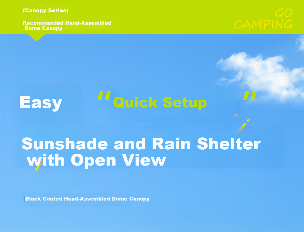 CAMEL Dome Canopy Tent Outdoor Camping Integrated Sunshade Black Coated Easy Quick-Open Umbrella Fabric 2025 New Model 4002 1
