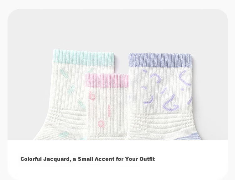 BALABALA balaOne Kids Cotton Autumn Mid-Calf Socks Antibacterial Deodorant 3-Pack 208325172204 14
