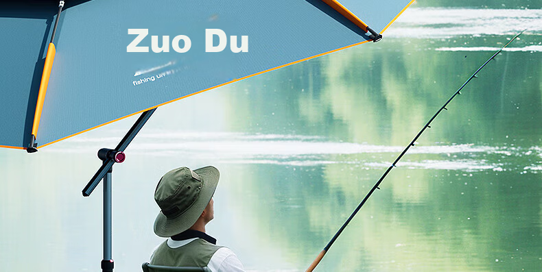 ZUODU Universal Adjustable Enlarged Fishing Umbrella Thickened Sunshade Umbrella Outdoor Camping Rain and Sun Umbrella with Cane Handle 1