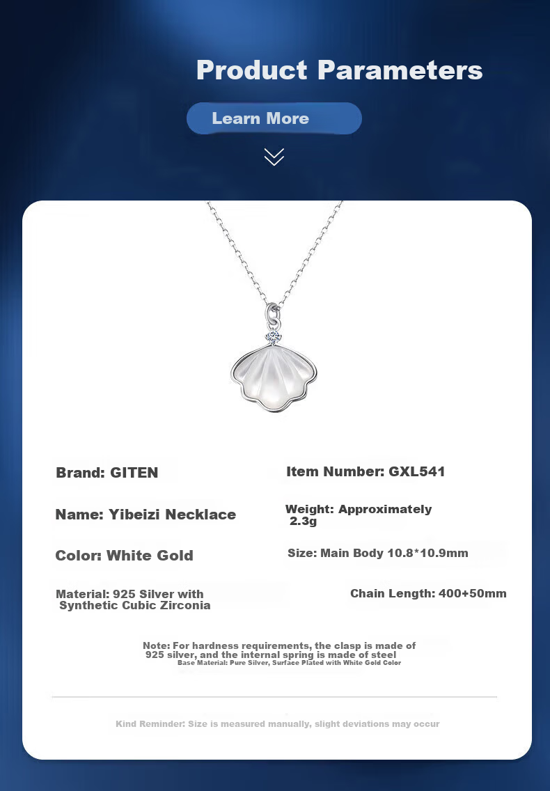 GLTEN Swarovski Zirconia Silver Pendant Necklace for Women Birthday Gift Luxury Boutique for Girlfriend Wife 11