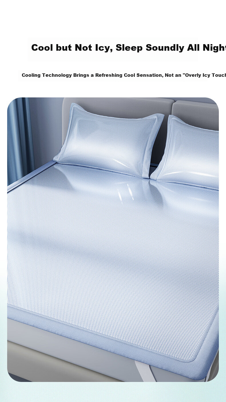 MUJI A-Class Summer Ice Silk Bed Sheet Single Piece Summer Cooling Silky Naked Sleep 1.5m Single Bed Sheet 200*230cm 8