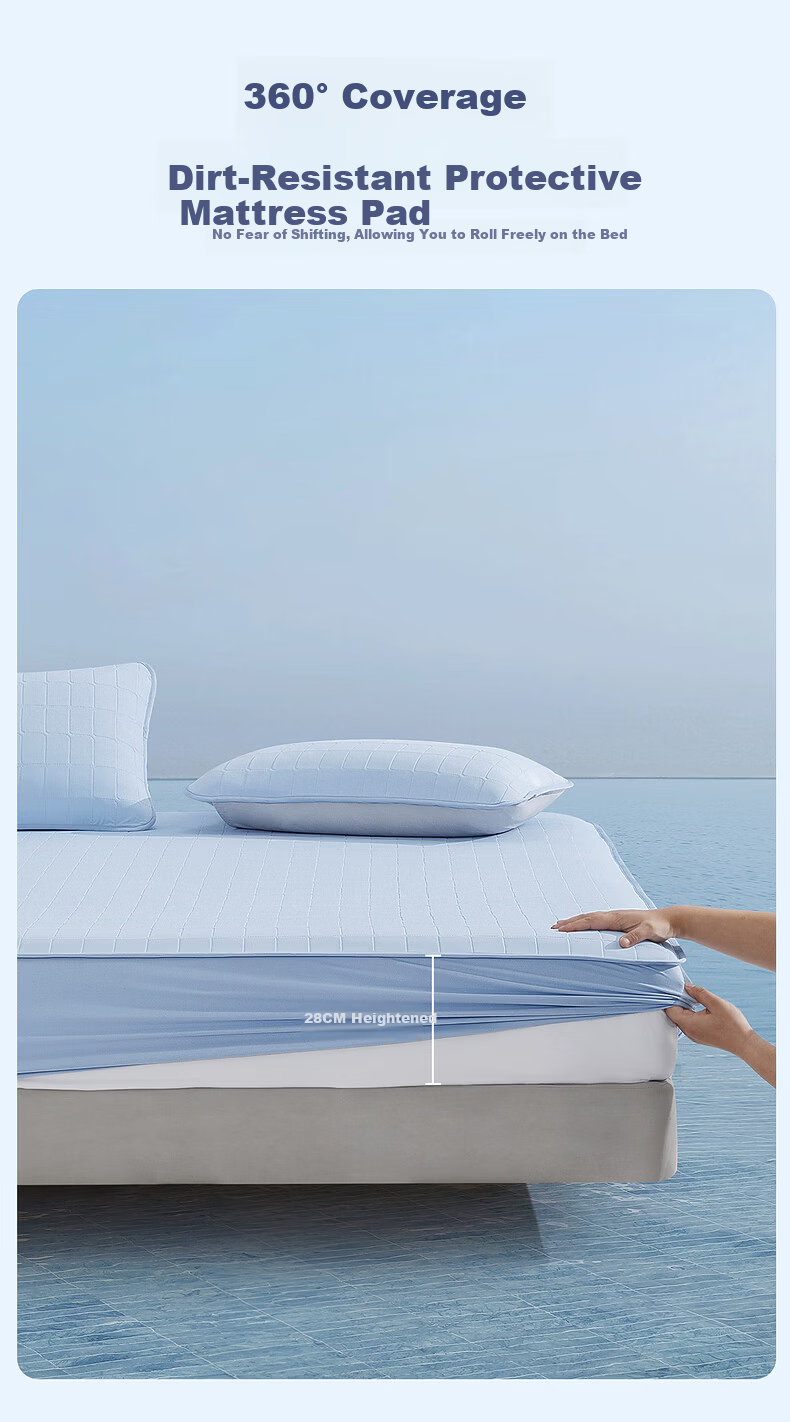 Mercury Home Textiles Cooling Ice Silk Mat 5.0 Double Bed 1.8x2m Washable Class A Three-Piece Set 7