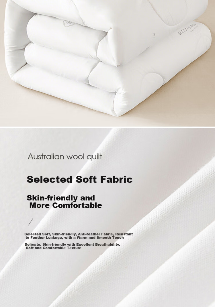 Yuan Life Four Seasons Thickened Quilt 51% Australian Wool Filling Warm Quilt 8 Jin 200*230cm 8