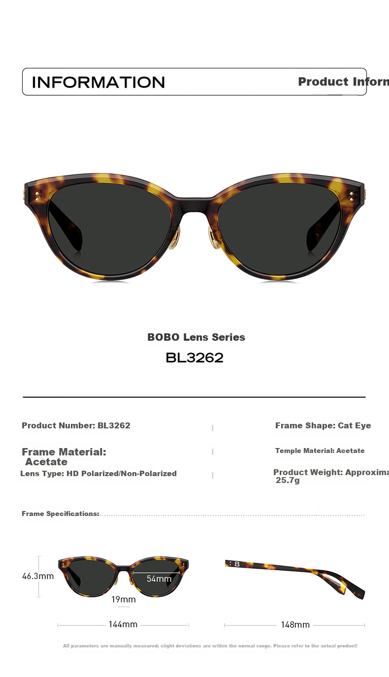 BOLON Bolon Eyewear 2026 New Ding Yuxi Cat Eye Sunglasses UV Protection Unisex BL3262C10 7