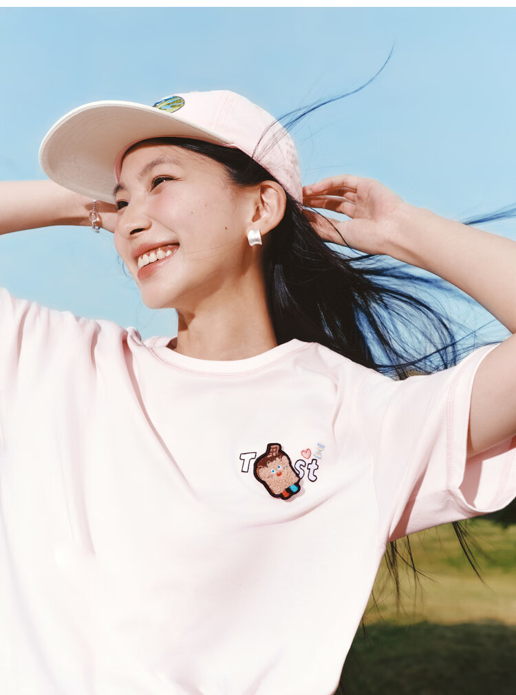 Semir BB Collaboration 100% Cotton Women's Short Sleeve T-Shirt 2026 Summer Breathable Loose Fit Crew Neck Top 109326100021 27
