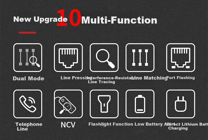 Smart Mouse NF-802G Multifunction Cable Tracker Shielded Noise Network Cable Tester POE Live Line Tracer 2