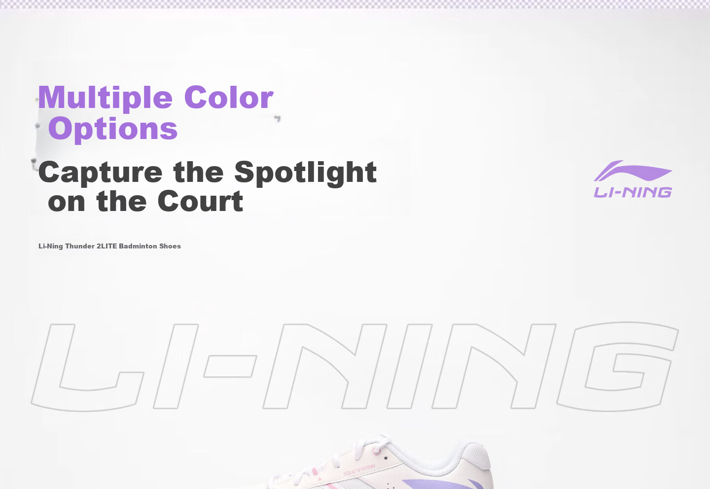 LI-NING Thunder 2 LITE Badminton Shoes Unisex Competition Training Non-Slip Wear-Resistant Shock Absorption Sports Shoes Size 44 21
