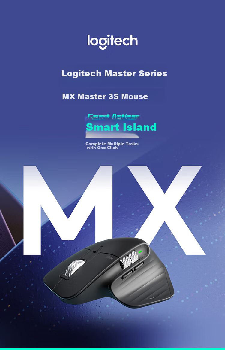 Logitech MX Master 3S Master Series Enterprise Wireless Bluetooth Mouse Ergonomic Silent Office Mouse with Wireless Receiver Graphite Black [Group Purchase Discount] 1