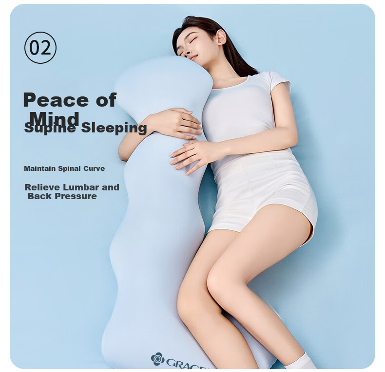 Grace Class A Seahorse Leg-Hugging Body Pillow Side Sleeping Pillow Maternity Long Bolster Pillow Cushion Plush Toy 10