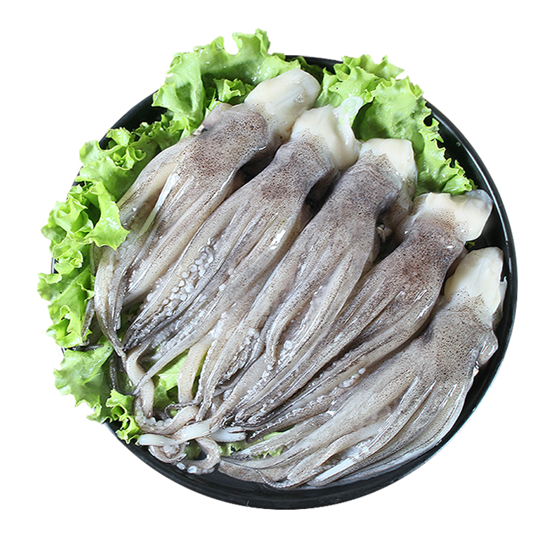 鲜项 鲜冻鱿鱼头鱿鱼须 400g 5-7只 铁板鱿鱼烧烤火锅食材 软足送礼