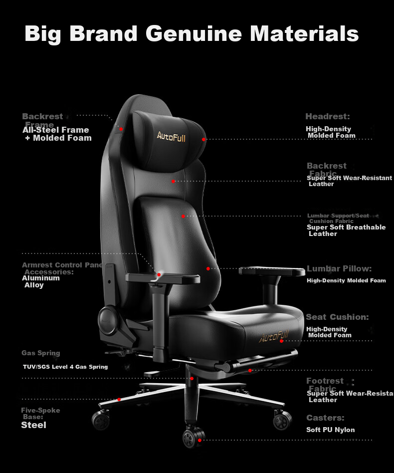 AutoFull [Recommended by NiKo] M6 Ventilated Gaming Chair, Ergonomic Chair, Computer Chair, Office Chair, Gaming Chair 11