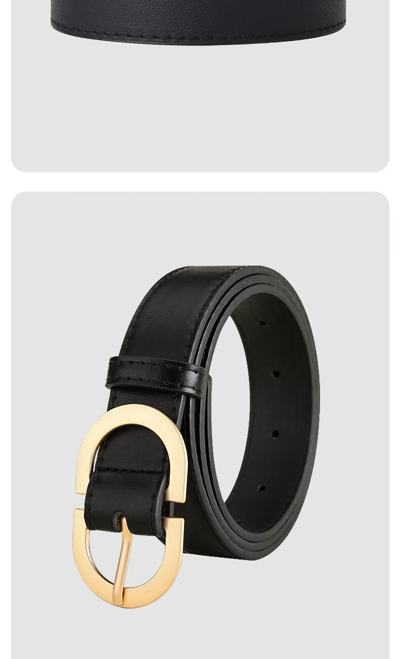 CARTELO Women's Leather Belt Denim Waist Belt Korean Style Fashion Versatile Pin Buckle Belt Birthday Gift for Girlfriend 12