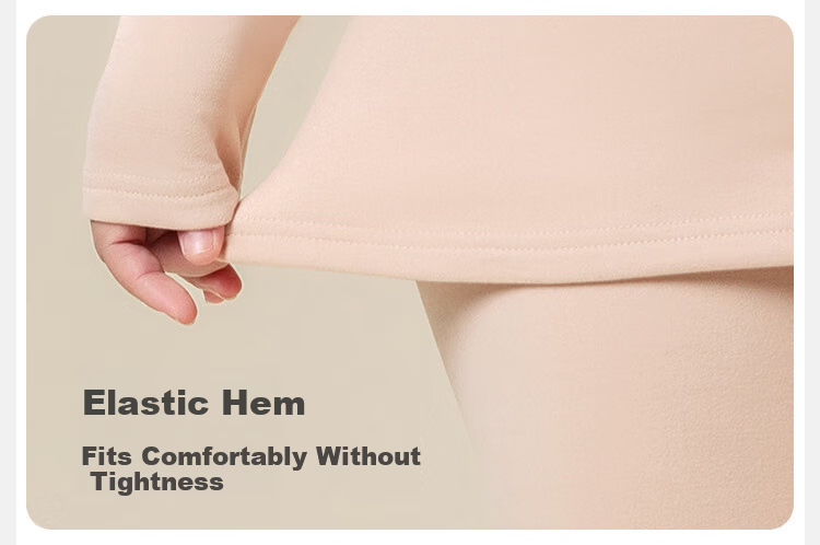LangSha Plus Size Thermal Underwear Women Wool Silk 10A Antibacterial Mite-Resistant Large Size Autumn Top and Bottom Set for Plus-Size Women 11