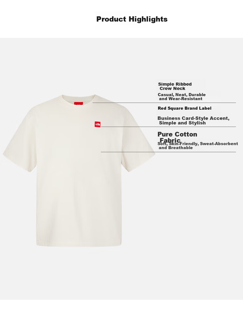 The North Face Pure Cotton Short Sleeve T-Shirt Couple Sports Outdoor Breathable 2026 New 8EG5 Summit Blue/8K2 L 2