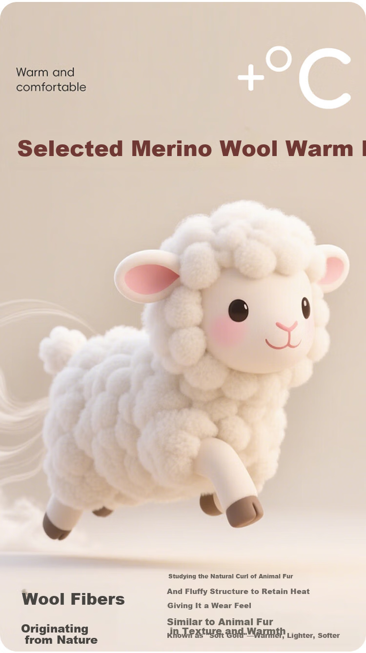 Langsha Youth Thermal Underwear Wool and German Velvet Heating Autumn Winter Fleece Thickened Set for High School Boys 14