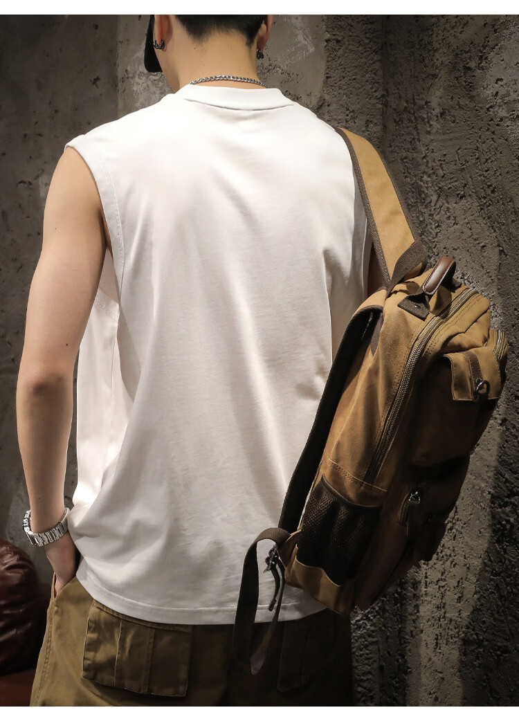 JEEP Men's Summer Ice Silk Quick-Dry Breathable Sleeveless Vest Outdoor Sports Top Black 3XL 5