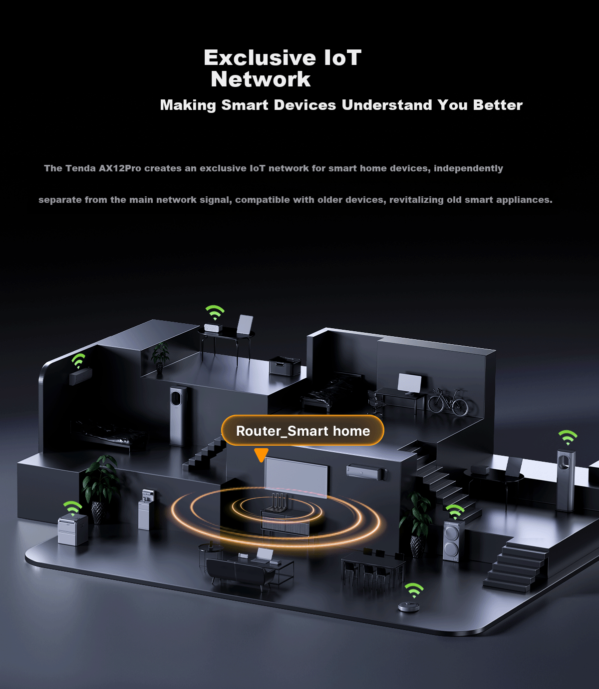 Tenda WiFi6+ Router [Taishan AX3000 Ultra] Gigabit Wall-Penetrating Signal Amplifier Enhanced Wireless Home AX12 Pro High-Performance Chip 9