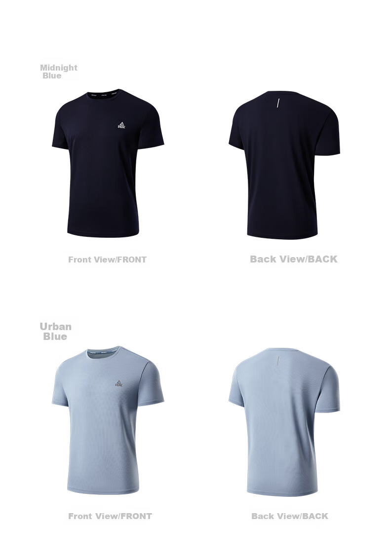 Peak Men's Summer Short Sleeve Quick-Dry Breathable Sports Loose Running Base T-Shirt DF652471 101