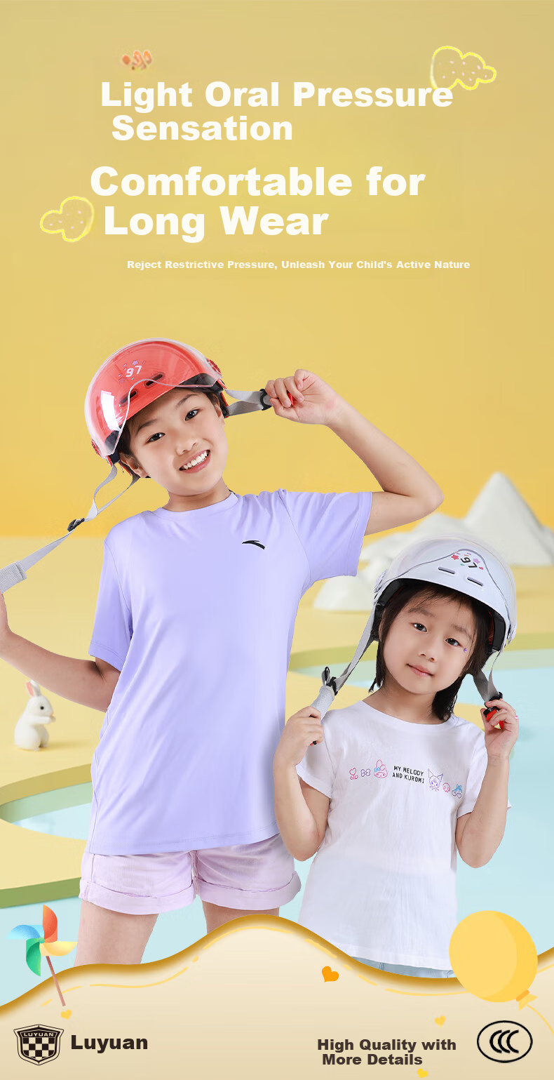 Luyuan Electric Bicycle Children's Helmet, New for 2025, for Ages 3-6, Summer Cute Boys And Girls Safety Helmet, Electric Bike Helmet for Babies 3-12 Years Old, 3C Certified, Daimengmao 9
