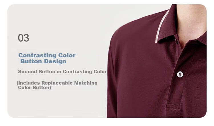 JD Original [Stain-Free Sweat] Men's Polo Shirt, Short-Sleeve T-Shirt for Spring, Men's Clothing Top, Black, S 9