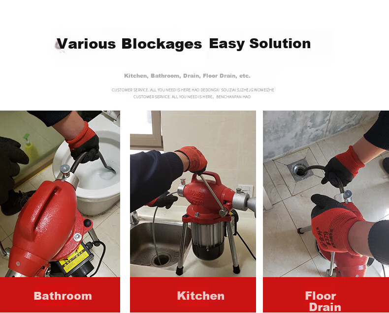 Dalishen GQ-5 Toilet Plunger, Drain Cleaning Tool, Aluminum Pipe Snake for Unclogging Sewers And Toilets 2