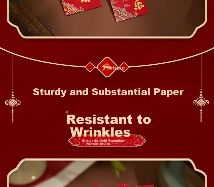 Oliwen Red Envelopes Wedding Year of the Horse Spring Festival New Year Creative Red Packets Lucky Money Birthday Thousand Yuan High-End Matte Red Envelope Bags Chinese Style Forbidden City Bamboo Red 12