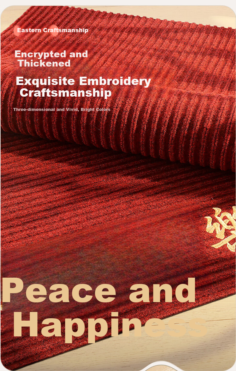DeXi Entrance Door Mat Floor Mat High-End Elegant Doorway Carpet Safety Mat 80x120cm 6