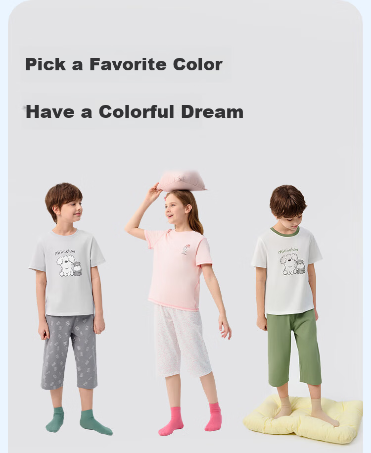 BALABALA Kids Pajama Set Boys and Girls Homewear Air Conditioning Summer Style [miiiiichan IP] 209225171208 10