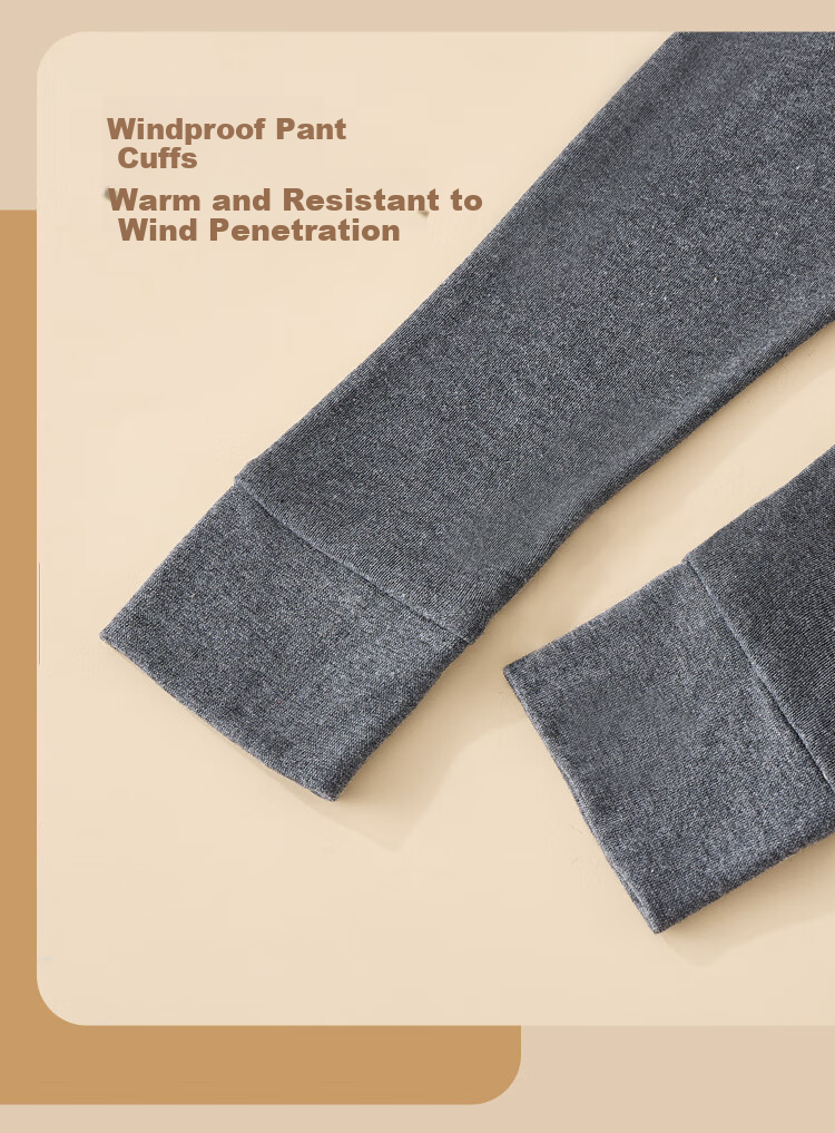 Nanjiren 2-Pack Men's Autumn Long Johns, 100% Pure Cotton Thermal Underwear, Antibacterial And Anti-Mite Thin Base Layer Cotton Pants, 2XL 12