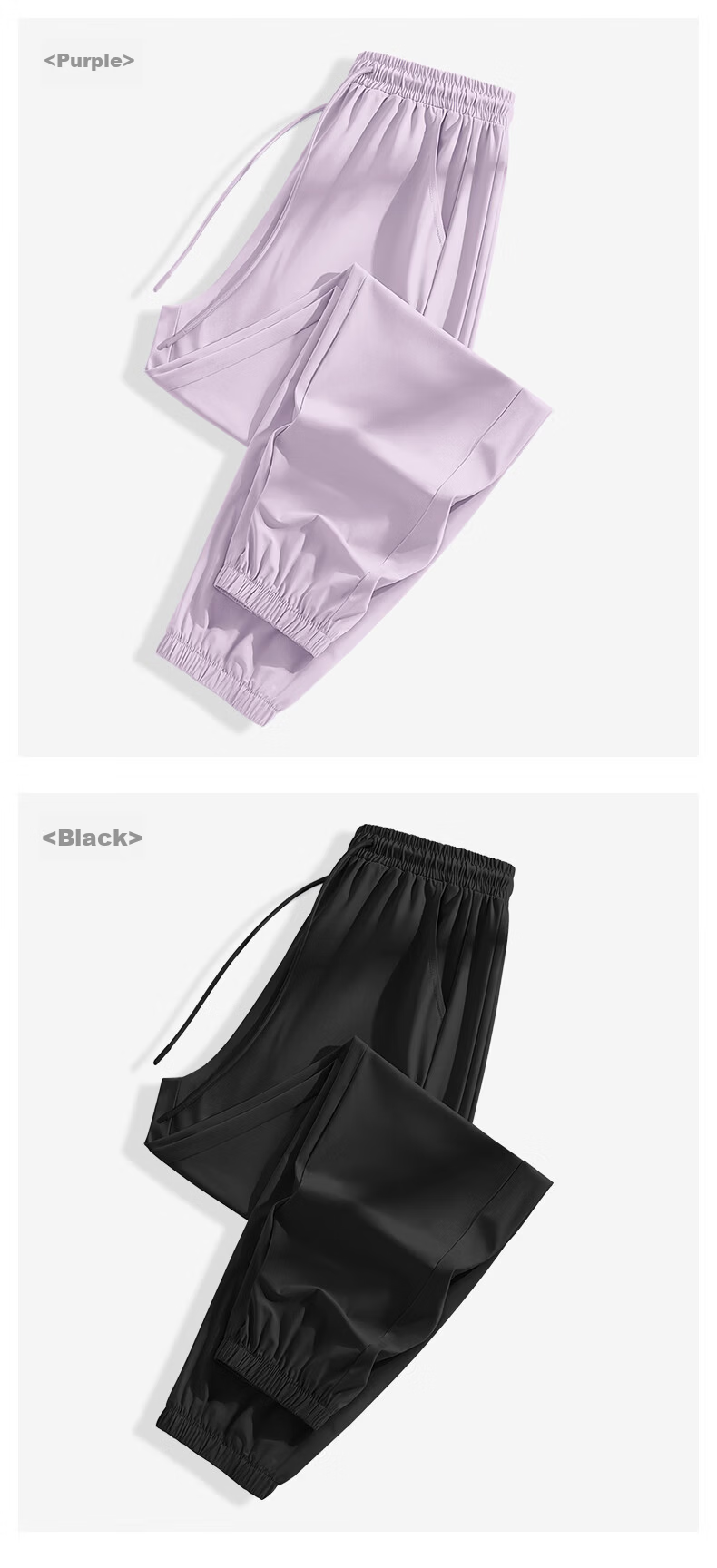 Baleno Ice Silk Cooling Sun Protection Jogger Pants for Women 2026 New Summer Thin Stretch Sports Casual Versatile Pants Female 19