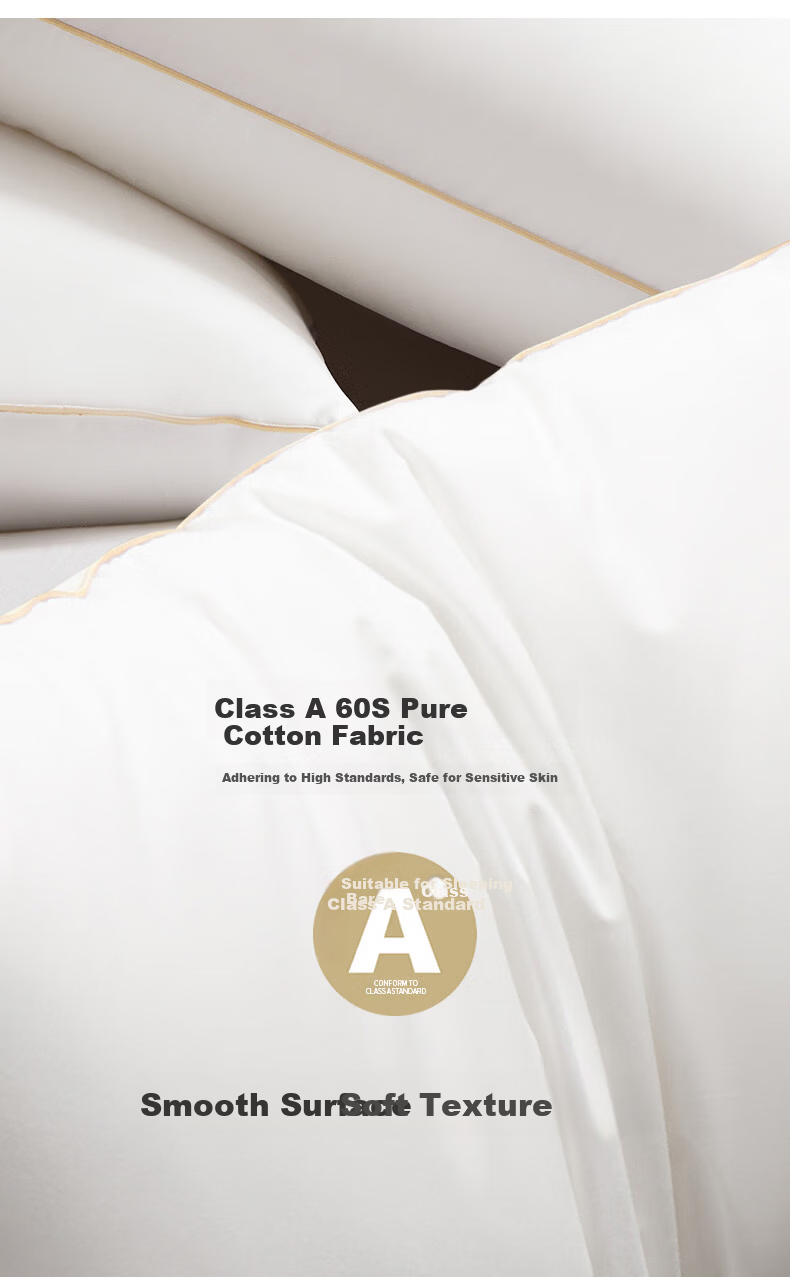 Hilton Hotel Pillow Deep Sleep Cervical Support Pillow Class A 60-Count Cotton Antibacterial Fiber Washable High Pillow 8