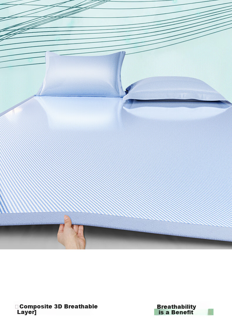 MUJI A-Class Summer Ice Silk Bed Sheet Single Piece Summer Cooling Silky Naked Sleep 1.5m Single Bed Sheet 200*230cm 10