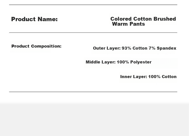 Dingguagua Children's Thermal Pants Single Pack Fleece Lined Thickened Natural Colored Cotton Boys Autumn Long Johns 120 9
