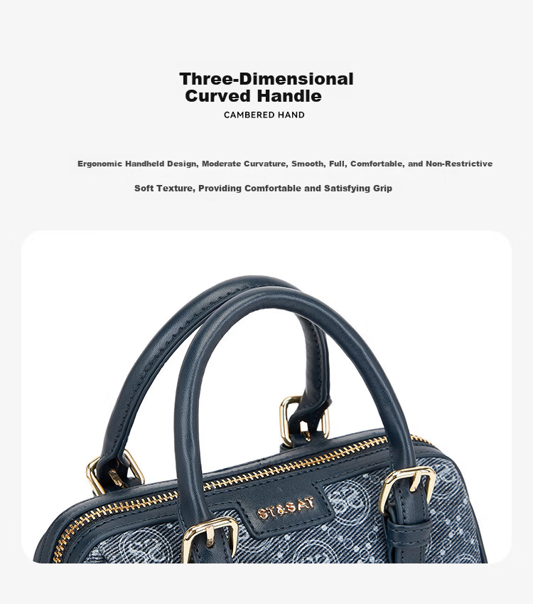 St&Sat Women's Bag 2026 New Vintage Boston Handbag Shoulder Bag High-End Single Shoulder Bag Birthday Gift 7