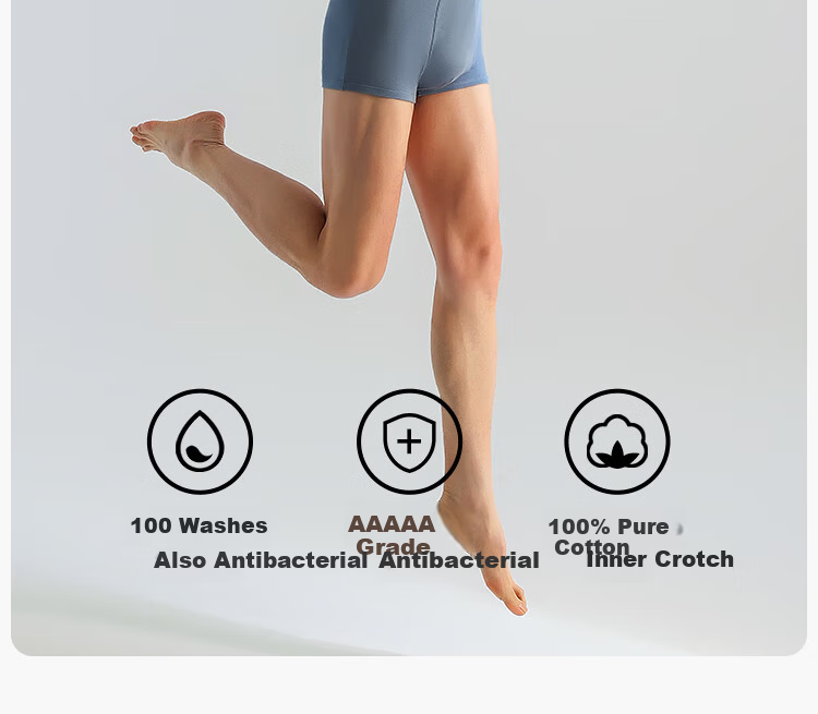 Beianshi Disposable Men's Boxer Briefs Modal Sterilized Wash-Free Travel Portable 6-Pack Smoke Gray + Gray Blue 3XL 19