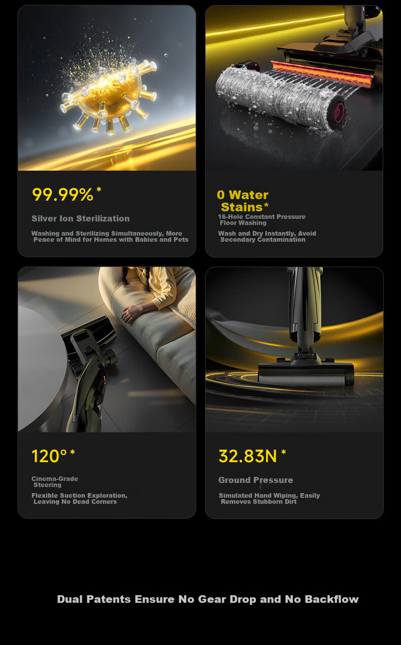 Deerma [Black Technology Bestseller] Bubble Floor Cleaner P90Pro Flagship MAX [Mechanical Arm, No Water Stains, Spot Foam Cleaning, IPX7 Waterproof Soaking, Deodorizing Floor Brush] 15