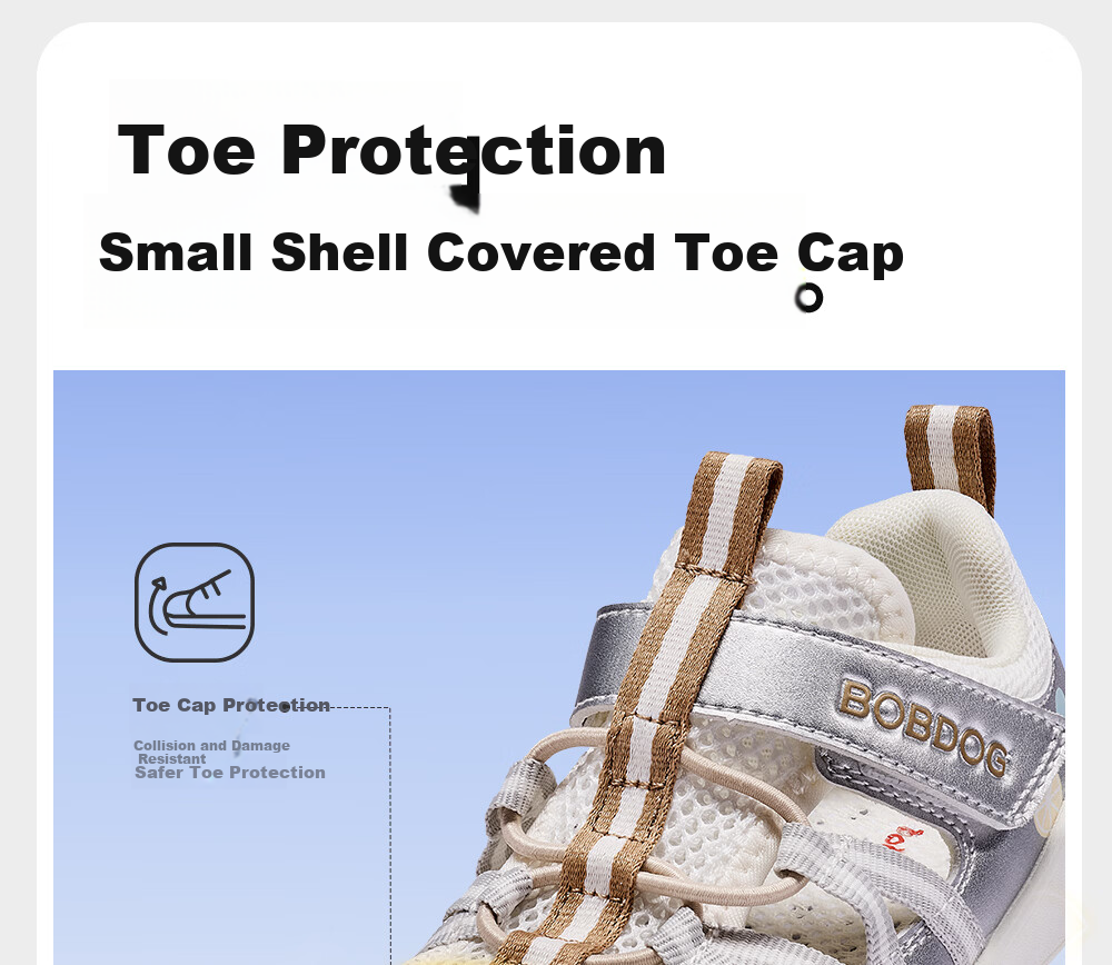 BOBDOG Toddler Baby First Walk Shoes Children's Sandals Infant 2026 Summer New Unisex Khaki Size 19 7