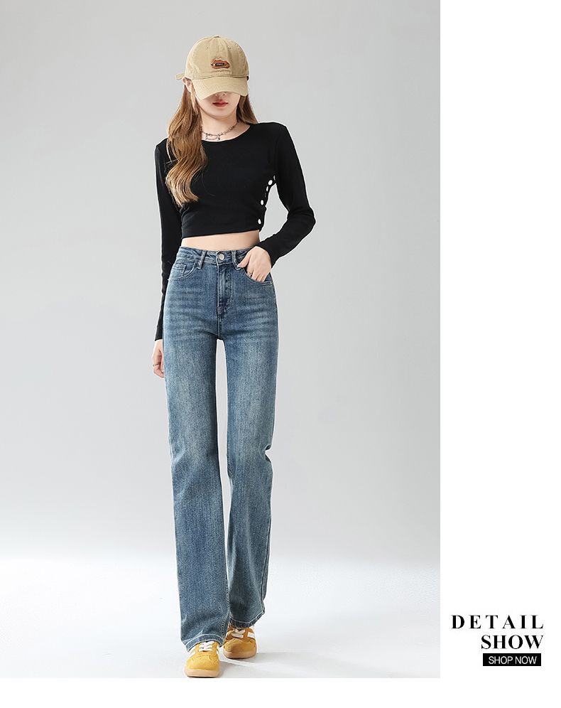 Jeanswest Women's Summer Trendy Straight-Leg Stretch Slim Fit Blue-Grey Cigarette Pants 2XL 11