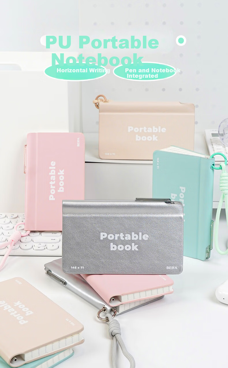 BEIFA Portable Sheep Leather Notebook Space Silver 1