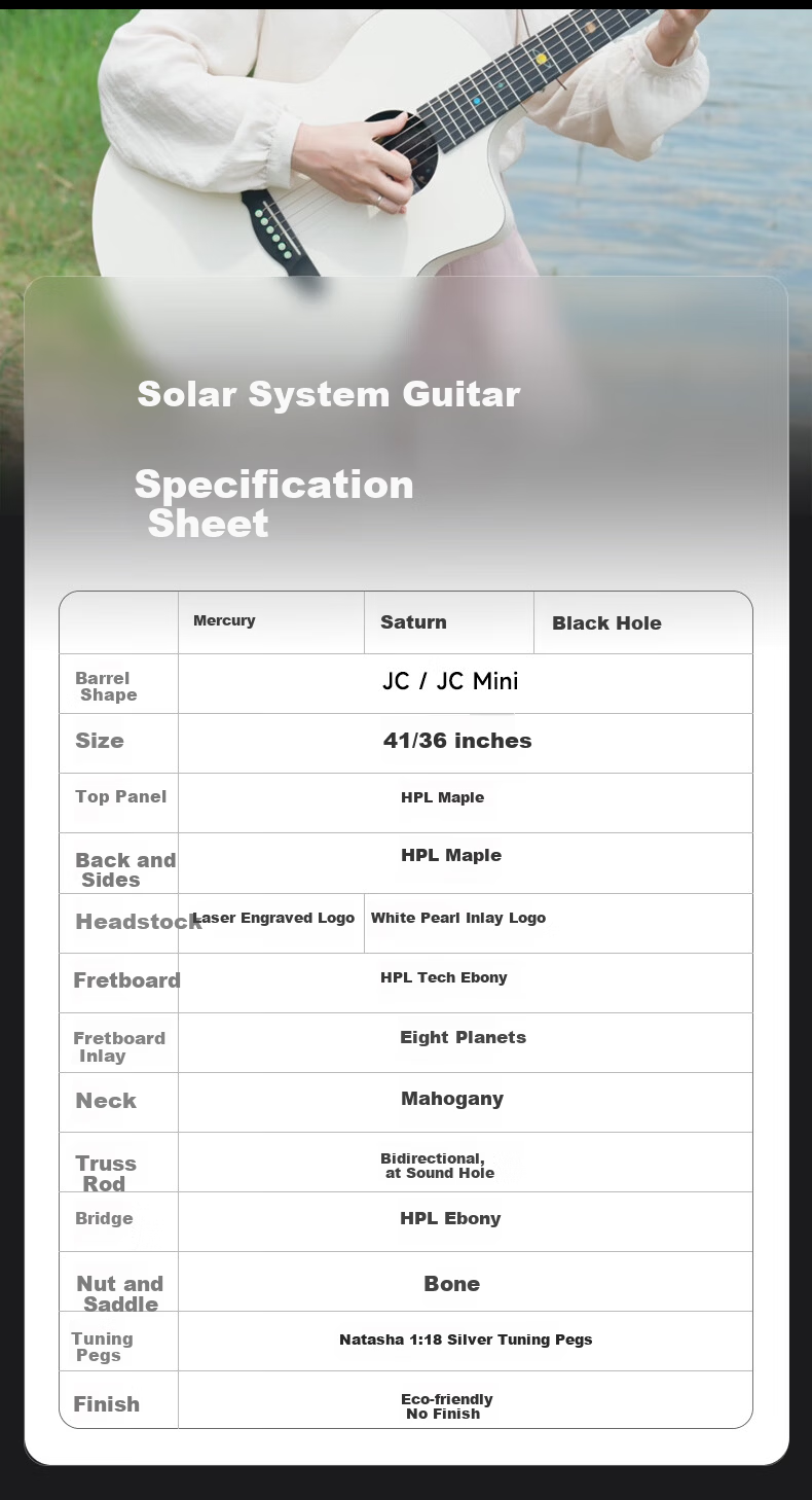 NATASHA Can't Learn to Play Acoustic Guitar, Solar System Mercury Collector's Edition HPL Complete Beginner's Guide for Adults 11