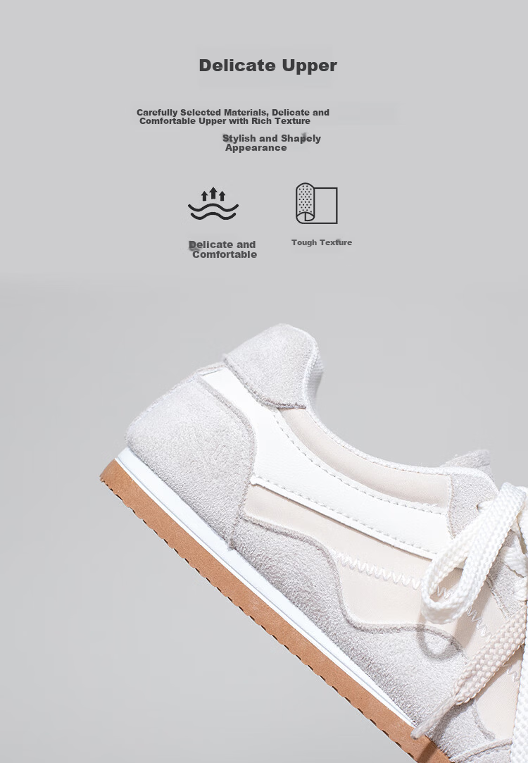 Warrior Spring New Retro Versatile Dexun Casual Soft Sole Shoes Women M062Z Gray/Beige Size 35 4