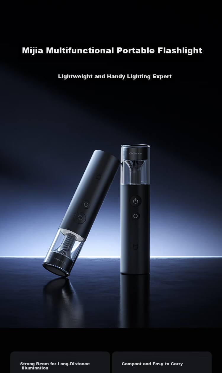 Mijia Xiaomi Multifunctional Portable High-Capacity Long-Lasting High-Brightness Flashlight Emergency Strobe for Self-Driving and Camping 1