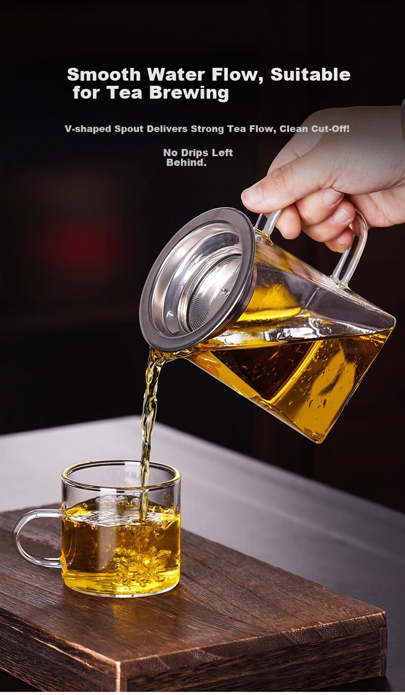 Glass Fair Cup with Tea Strainer Filter Gongdao Cup Tea Set Accessory Kung Fu Tea Cup 8