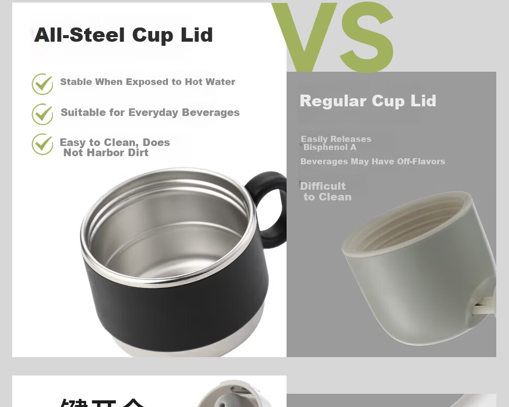 Fuguang Insulated Water Bottle for Men And Women, Tea Cup, Outdoor Cup, Large Capacity Business Gift, 680ml Black 8