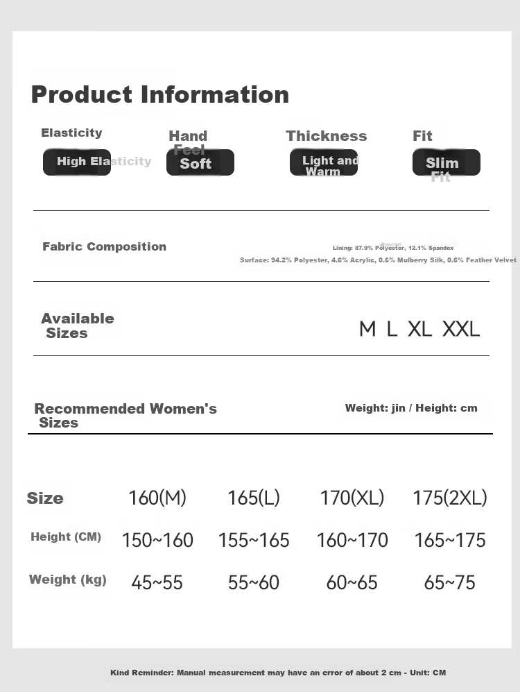 MiiOW Women's Thermal Underwear Set with Chest Pad, Fleece-Lined, Thickened, Seamless Black Autumn Top and Bottom, Size 2XL 18
