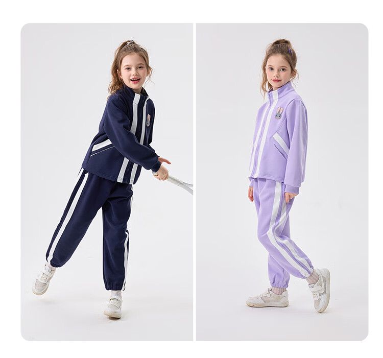 Disney Girls' Spring Autumn 2026 New Fashionable Cardigan Jacket and Casual Pants Two-Piece Set 11