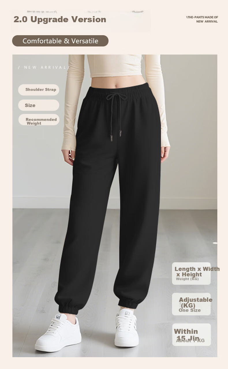 Baleno Women's Fleece-Lined Jogger Pants Autumn Winter Thickened Warm Casual Black Sports Trousers 2