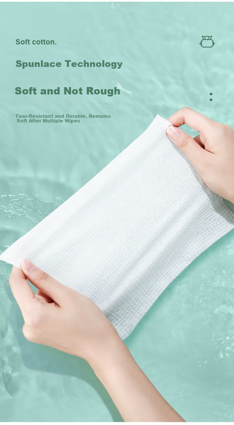 COTTON SHOOTS Disposable Cotton Facial Wipes Thickened Portable Pack 10 Sheets*1 Pack 4