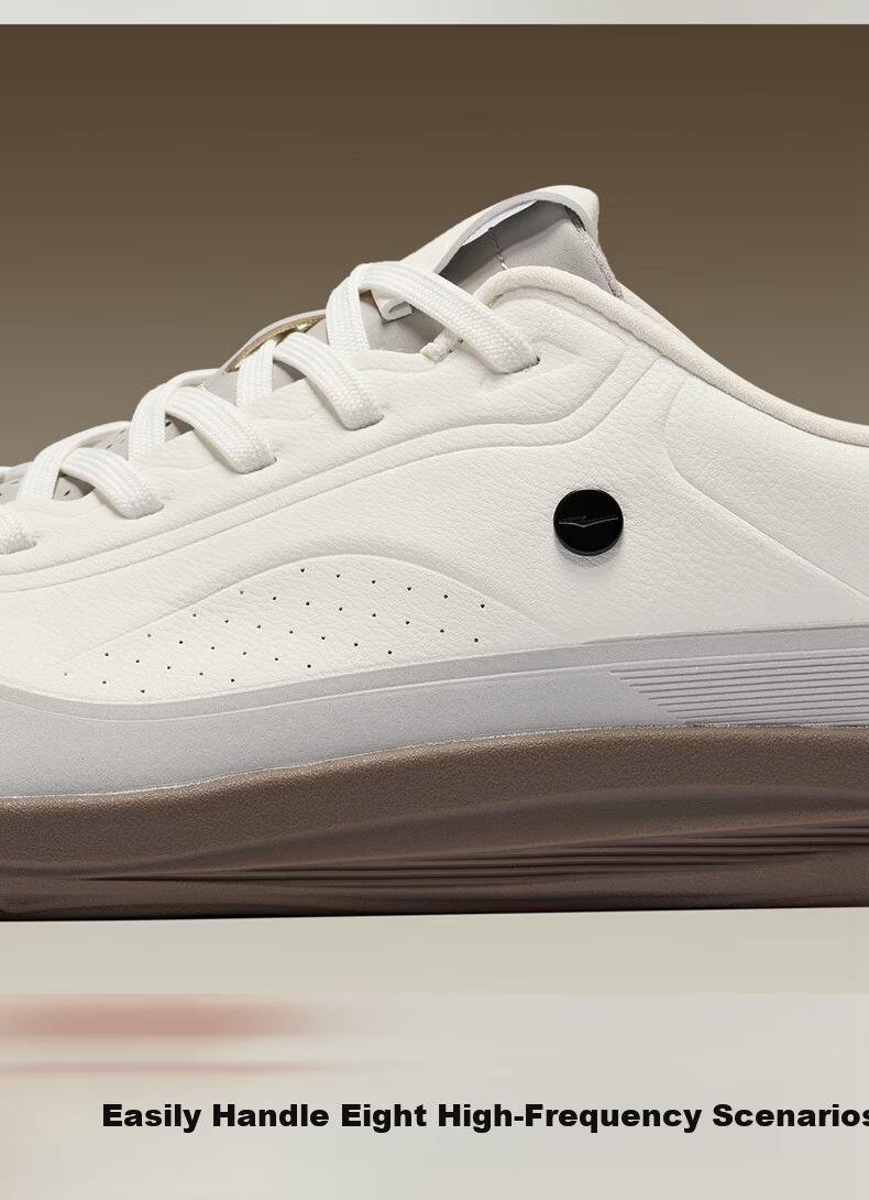 ERKE Men's Casual Sneakers 2026 Summer New Breathable Fashion Thin Sole Sports Shoes | Yuebu Leather Edition 12